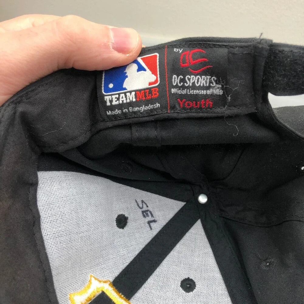 Pittsburgh Pirates Hat Youth Black‎ Adjustable Size Cap Boys MLB Baseball